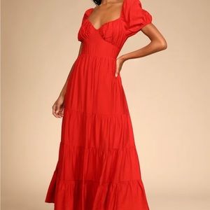 NWOT Lulu’s La Vita Bella Maxi Dress